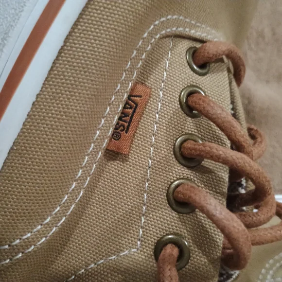 Nwot Vans Casual Canvas Men’s Sneakers in Khaki Sz 10 - Picture 6 of 7